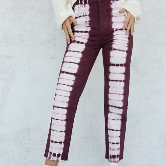 PacSun Denim - PacSun Tie Dye High Rise Straight Fit Jean, Women's Size 24 - Raspberry
